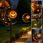 Black Cat Pumpkin Garden Lamp