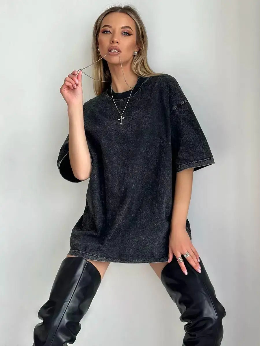 Knit Solid Crew Neck True-To-Size Fit T-Shirt