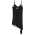 Lace Asymmetric Slip Mini Dress