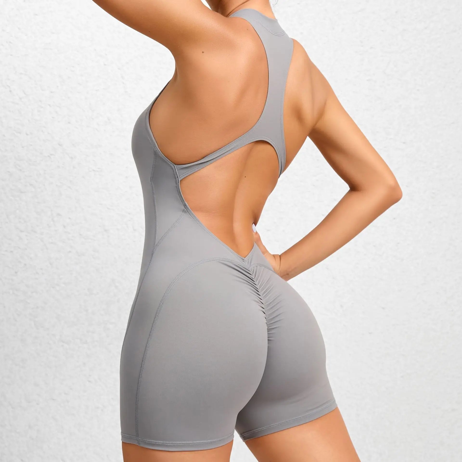 Nylon Patchwork Long Sleeve True-To-Size Fit Sports Jumpsuit