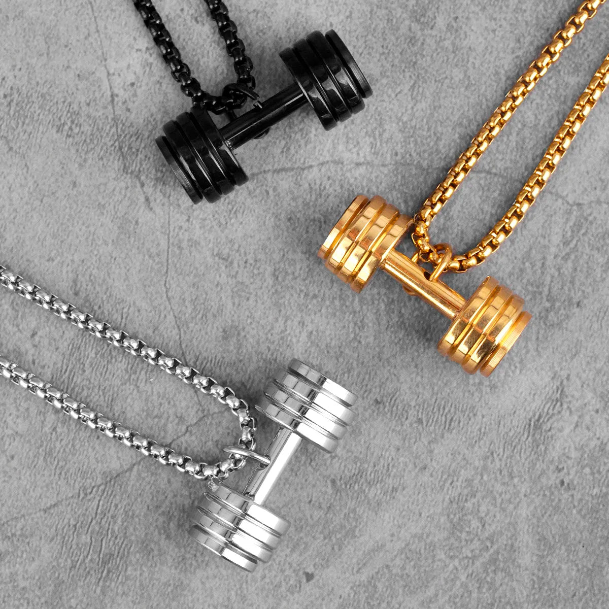 Metal Town Dumbbell Necklace