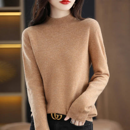 Merino Wool Mock Neck Sweater