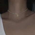 Crystal Letter Initial Necklace
