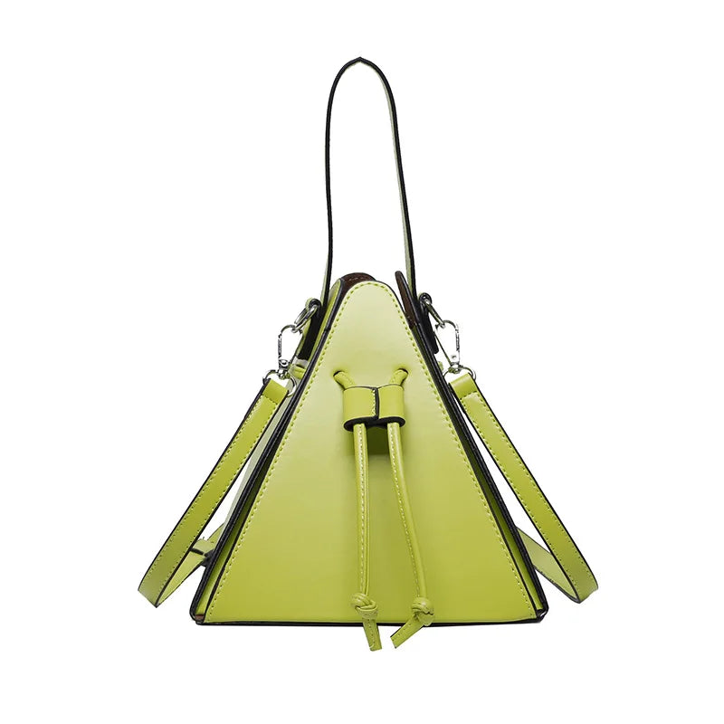 Luxury Leather Triangle Shoulder Bag