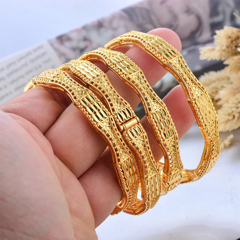 Gold Plated Bridal Bangle Bracelet