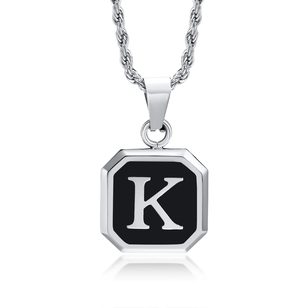 Initials Letter Pendant Necklace