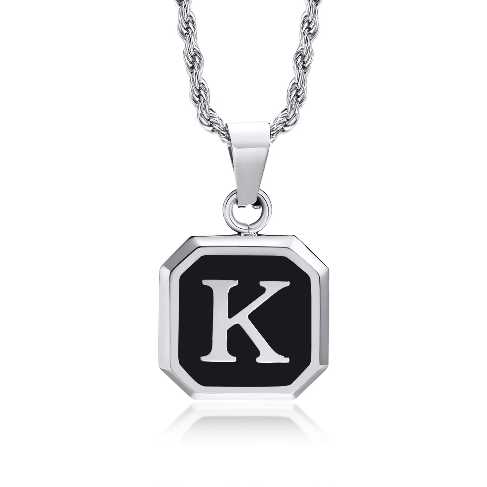 Initials Letter Pendant Necklace