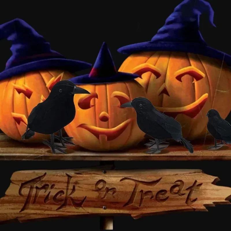 Halloween Artificial Crow Decorations
