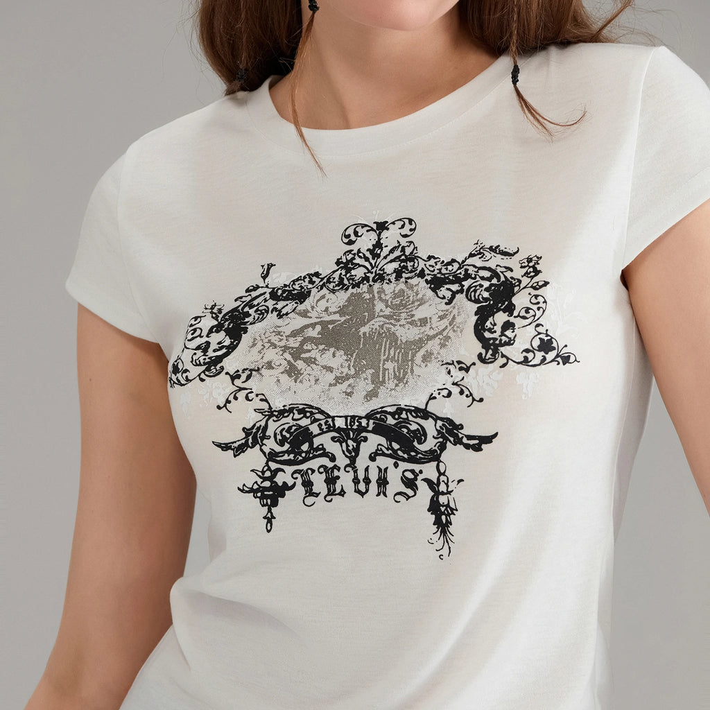 Everyday Graphic Print Crew Neck True-To-Size Fit T-Shirt