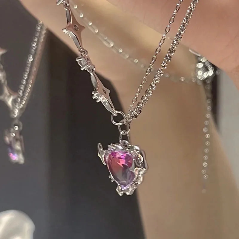 Zircon Clavicle Chain Necklace