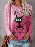 Broadcloth Graphic Print Crew Neck True-To-Size Fit T-Shirt