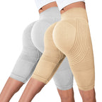 Seamless Hip-Lifting Yoga Shorts 2-Pack