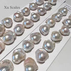 Baroque Pearl Silver Stud Earrings