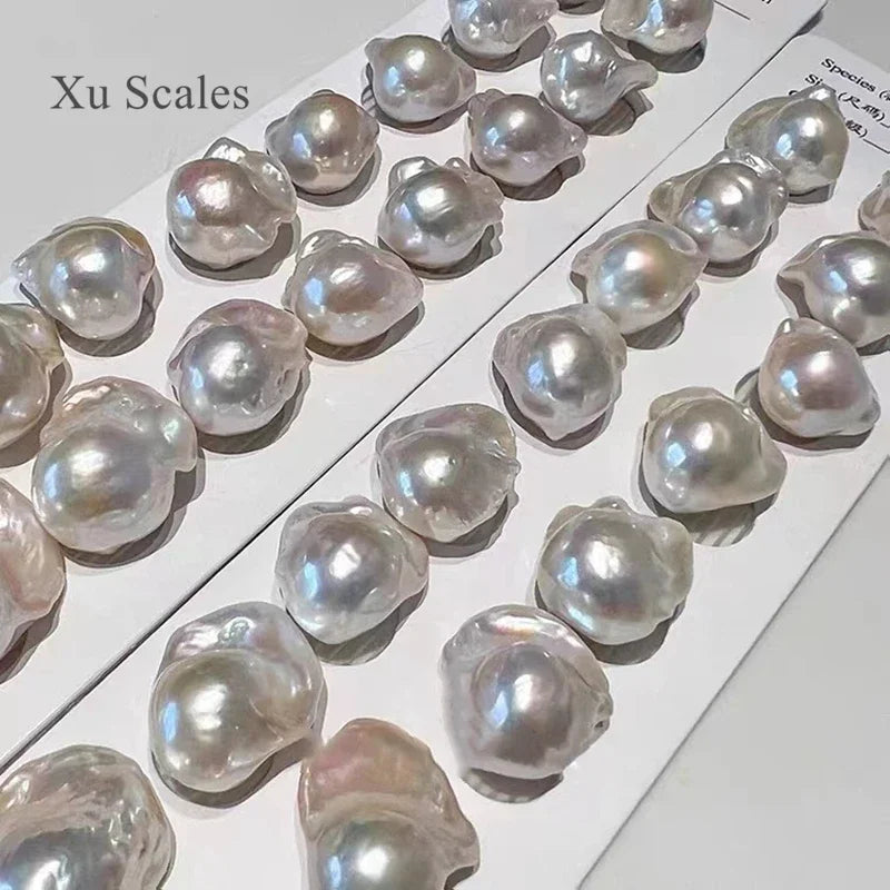 Baroque Pearl Silver Stud Earrings
