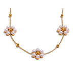 Pearl Plant Pendant Necklace