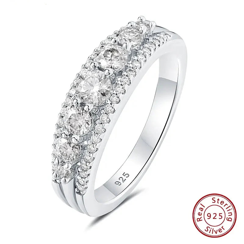 Moissanite Eternity Wedding Band