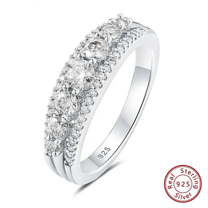 Moissanite Eternity Wedding Band