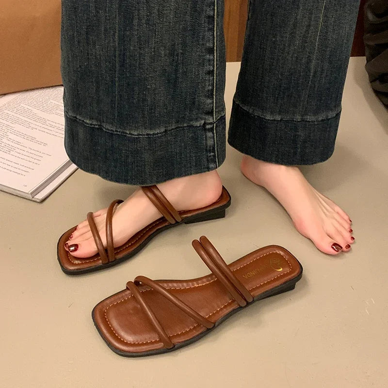Sexy PU Platform Slippers
