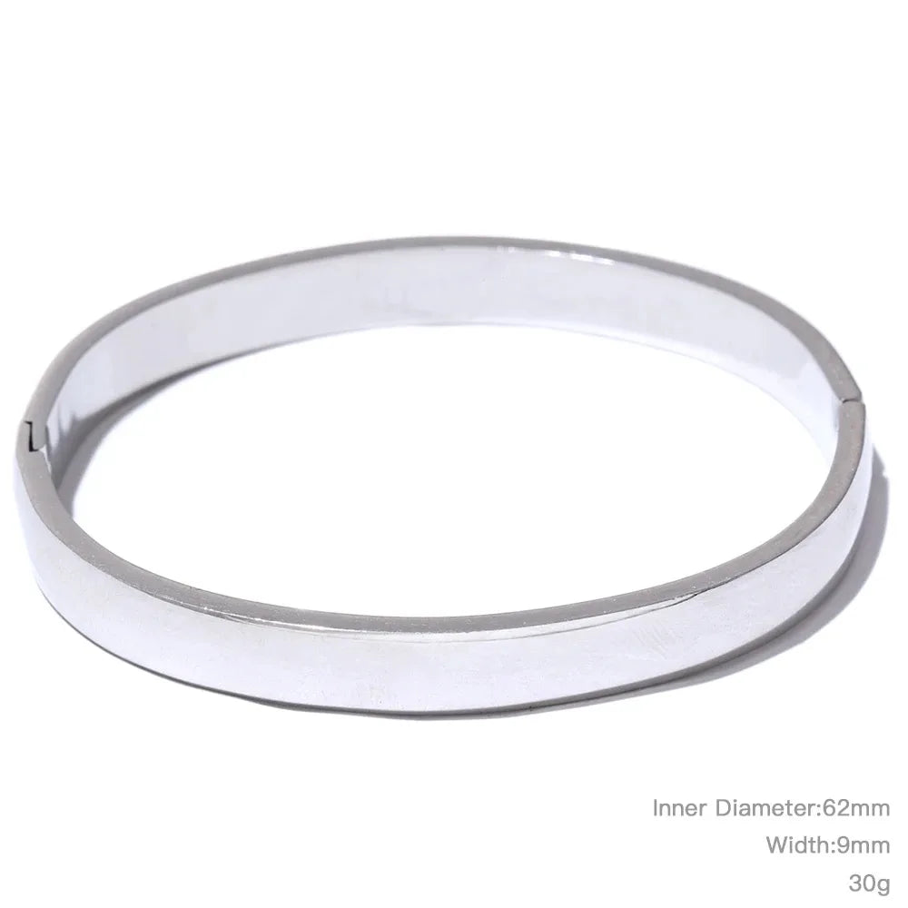 Geometric Gold Bangle Bracelet