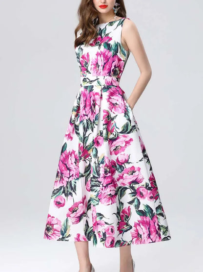 Elegant Sleeveless High Waist Dress