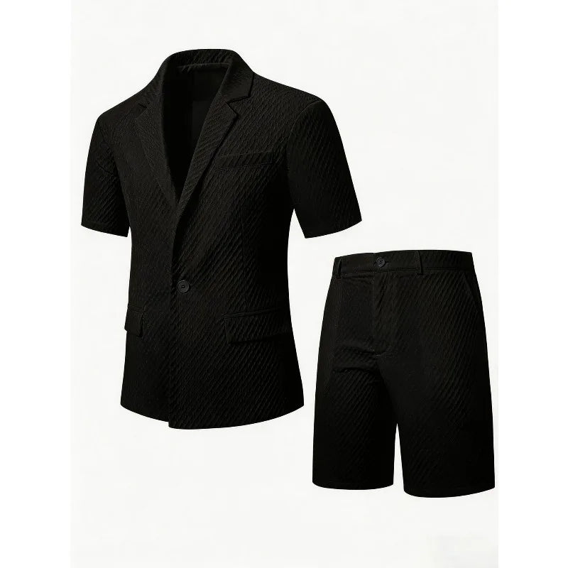 KIDWHXR British Slim Summer Suit Set