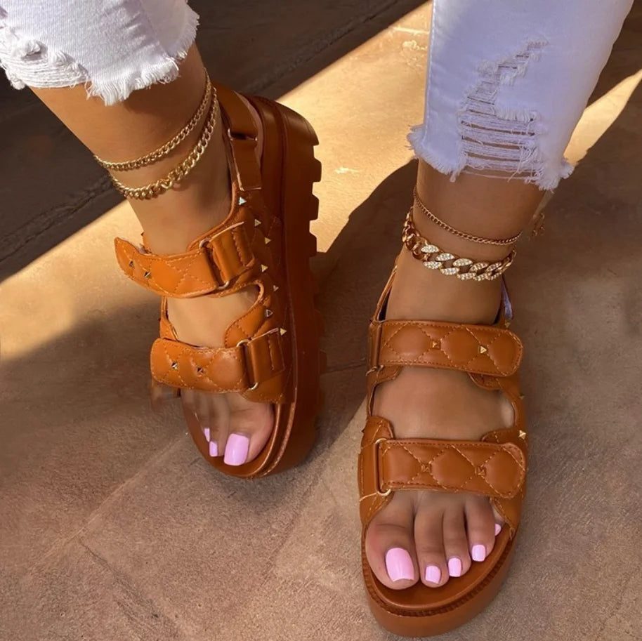 Women Rivet Gladiator Sandals