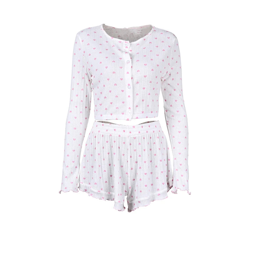 HiLoc Basics Printed Summer Pajama Set