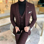 Boutique Plaid Three-Piece Business Suit