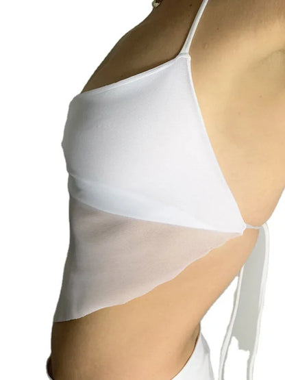 Lace-Up Summer Midriff Top