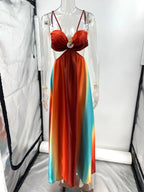 Gradient Tie-Dye Beach Dress
