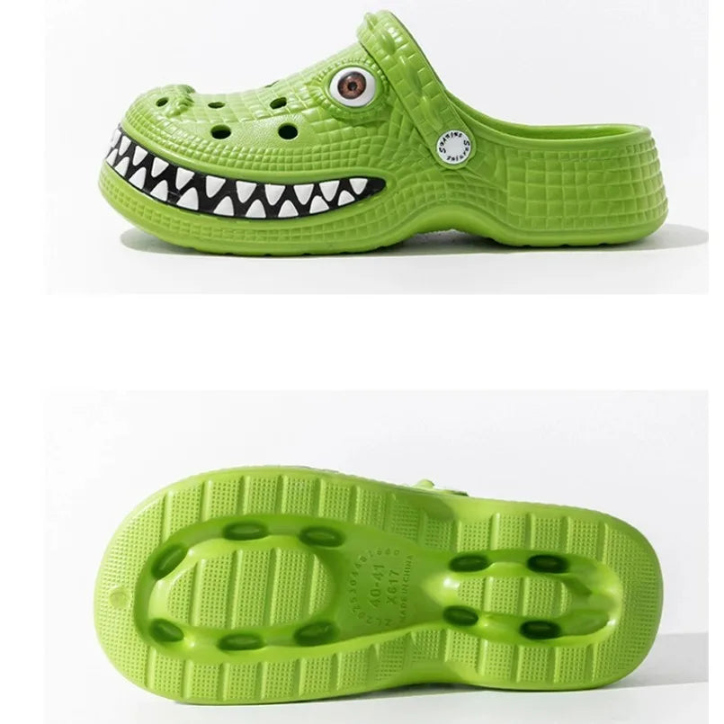 Crocodile Print House Clogs
