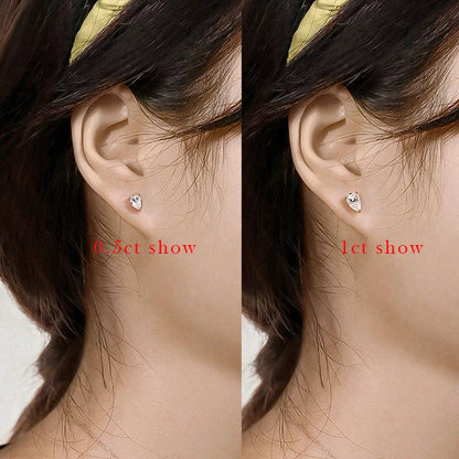 Pear Cut Moissanite Earrings