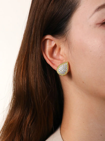 Vintage Water Drop Clip Earrings