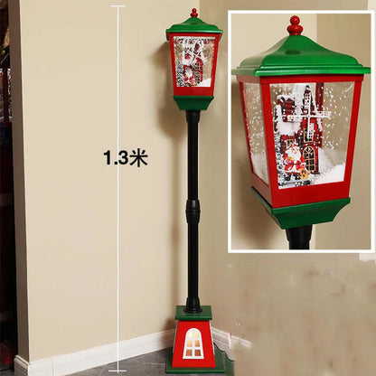 Christmas Music Snow Street Lights