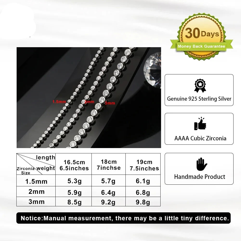 Sterling Silver Tennis Bracelet
