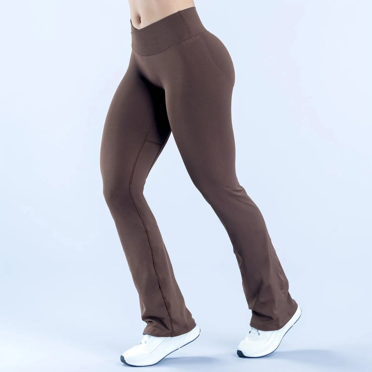 WAREBALL Cross-Waist Flared Leggings