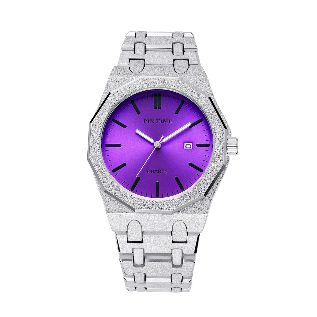 PINTIME Glitter Purple Quartz Watch