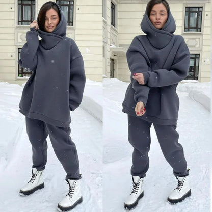 Winter Hooded Tracksuit Set