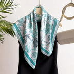Yellow Lemon Print Silk Scarf