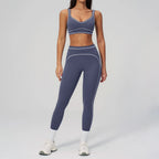 Knit Construction Sleeveless True-To-Size Fit Two-Piece Yoga Set