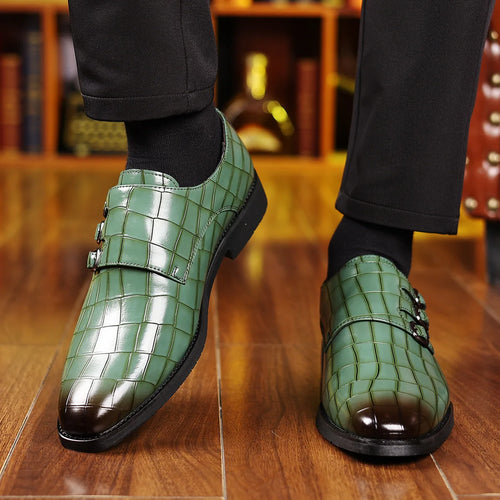 Buckle Stone Pattern Shoes