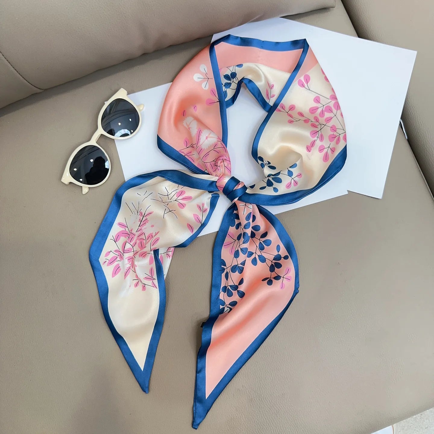 Horse Pattern Long Silk Scarf