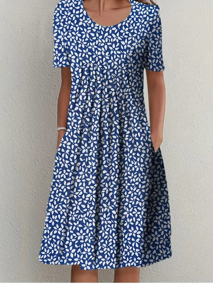 Printed Round Neck Dress