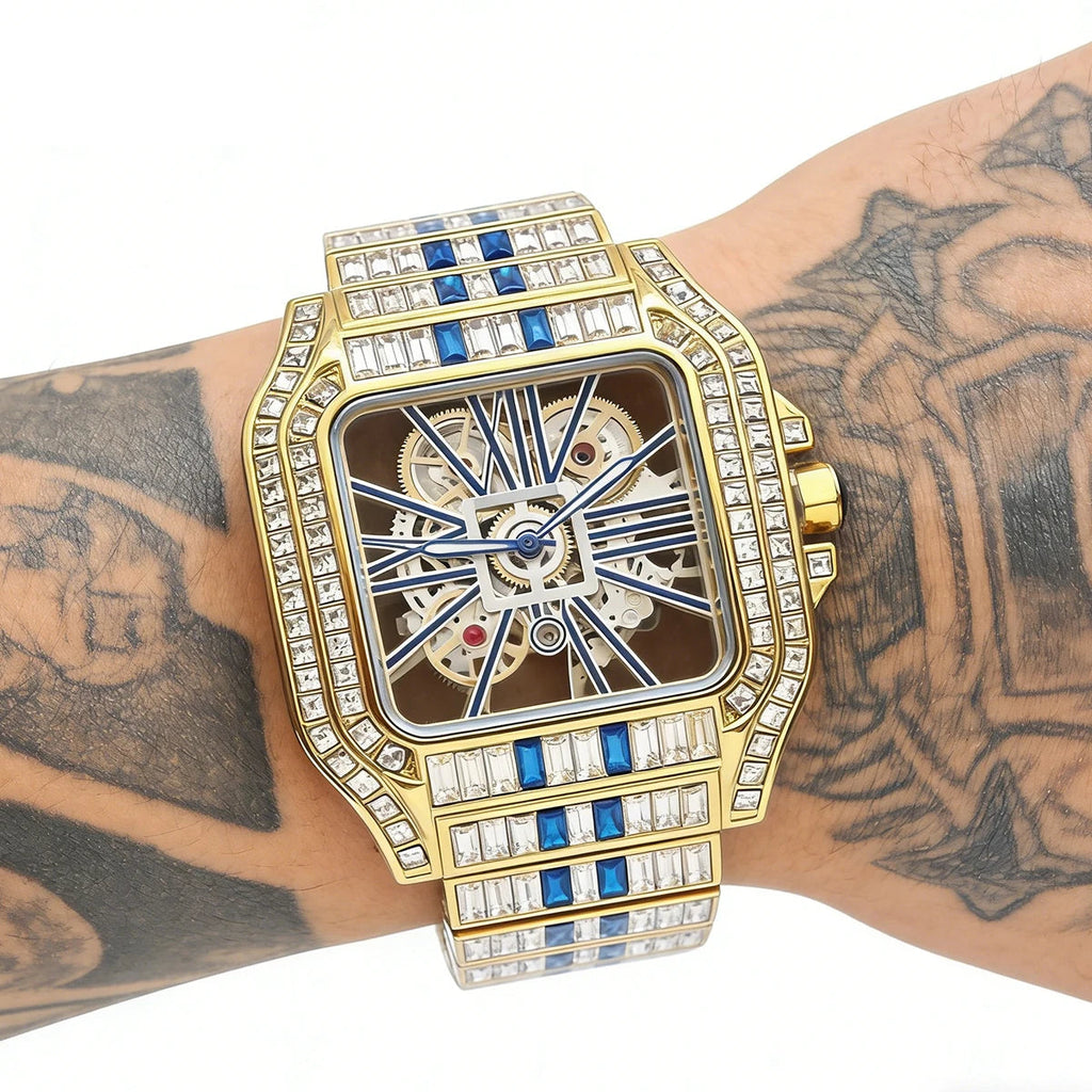 UNIGUET Hip-Hop Diamond Quartz Watch