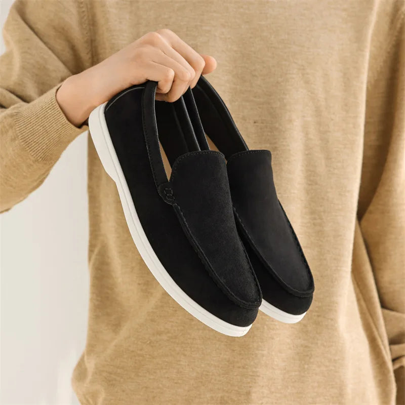 Suede Leather Driving Loafers