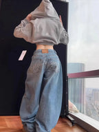 Gradient Wide-Leg Streetwear Jeans