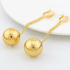 Gold Ball Drop Earrings