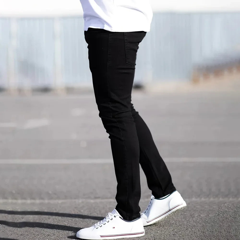 Slim Denim Zipper Jeans