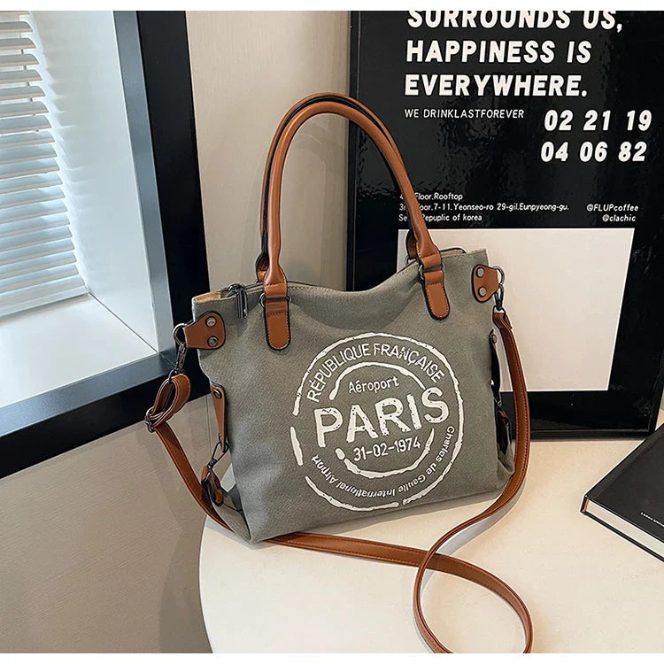 Retro Canvas Tote Bag