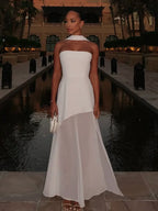 Elegant Mesh Maxi Dress